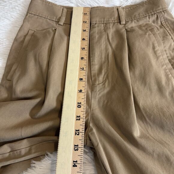 EVERLANE The Way High Drape Trouser Pants Womens Size 0 Short Beige Relaxed - Picture 10 of 13